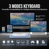 Mechlands Blade75 belaidė mechaninė aliumininė žaidimų klaviatūra, gasket creamy klaviatūra, Bt5.0/2.4ghz/usb-c hot swappable custom klaviatūra su mygtuku, Rgb, Nkro skirta Win/mac/games/office (mėlyna)