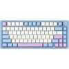 Mechlands Blade75 belaidė mechaninė aliumininė žaidimų klaviatūra, gasket creamy klaviatūra, Bt5.0/2.4ghz/usb-c hot swappable custom klaviatūra su mygtuku, Rgb, Nkro skirta Win/mac/games/office (mėlyna)