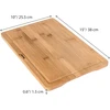 Medinė pjaustymo lenta su grioveliu 38x25 cm