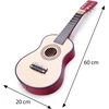Medinė žaislinė gitara New Classic Toys 10300, natūrali/raudona