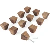 Medinės baldų rankenėlės – deimanto forma, 2.7 x 2.7 cm