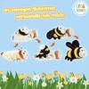 Mega Creative Creanino minkštas žaislas 2 viename | Apverčiamas pliušinis žaislas | Transformuojamas ir apverčiamas pliušinis žaislas, kūrybingas apverčiamas rankų lėlių žaislas, itin minkštas edukacinis žaislas apverčiamas - Bitė