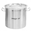 Mega-m indukcinis nerūdijančio plieno puodas su dangčiu, skirtas gastronomijai, 12 l Pro