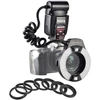 Objektyvas Meike Mk-14ext Ittl Ttl Led makro žiedinė blykstė, skirta Nikon D4 D800 D5200 D7100 Dslr fotoaparatams su karšto lizdo jungtimi