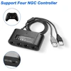 Meiriya Gamecube valdiklio adapteris 4 prievadų, skirtas Switch, suderinamas su Switch Super Smash Bros Gamecube adapteriu, skirtu Wii U/pc Usb jungikliui su 4 prievadais / Turbo ir vibracijos funkcijomis