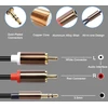 Meiriyfa rca į jack kabelis, 3,5 mm jack kištukas į 2x rca male y adapterio kabelį jack kabelis išmaniesiems telefonams, garsiakalbiams, planšetiniams kompiuteriams, hdtv, namų kinui - 3m