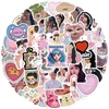 Melanie Martinez lipdukai, 50 vnt. Singer Idol lipdukų rinkinys, estetiniai viniliniai vandeniui atsparūs lipdukai nešiojamam kompiuteriui, bagažui, riedlentei, gitarai, mergaitėms ir suaugusiems