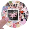 Melanie Martinez lipdukai, 50 vnt. Singer Idol lipdukų rinkinys, estetiniai viniliniai vandeniui atsparūs lipdukai nešiojamam kompiuteriui, bagažui, riedlentei, gitarai, mergaitėms ir suaugusiems