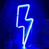 Mėlynas žaibo neoninis ženklas, neoniniai žaibai, maitinami usb ir baterijomis, neoninės naktinės lempos, neoninės led lemputės, skirtos miegamojo žaidimų kambario vestuvių dekoravimui