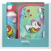 Mepal Campus Unicorn pietų rinkinys, gertuvė ir priešpiečių dėžutė su bento įdėklu, idealiai tinka mokyklai ir laisvalaikiui, galima plauti indaplovėje, 400 ml + 4 sumuštinių lentelės