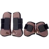 Merauno® Classic sausgyslių ir kulkšnies apsaugos žirgams, tvirtas pu kietas kevalas su elastiniais velcro dirželiais, tinkamas eržilams ir kumelėms, 4 vnt. rinkinys (viena pora priekinėms ir viena pora užpakalinėms kojoms)