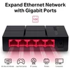 Šakotuvas Mercusys ms105g 5-portų gigabitinis tinklo jungiklis iki 2000 mbps, rj-45 prievadai lan jungiklis, auto-mdi/mdix, be ventiliatoriaus, tylus veikimas, plug and play, automatinis greičio ir dvipusio ryšio reguliavimas
