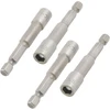 Metalinis 0.25" kotelis 6.5mm šešiakampio lizdo magnetinis veržliasukis 4 vnt.