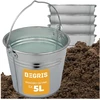 Metalinis cinkuotas kibiras 5l stiprus cinkas 5 vnt sodo kibirėlis