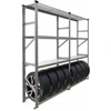 Metalinis garažo stovas 8 padangoms + 6 lentynos 200x40x252cm Solidus Tvirtas