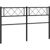 Lova Metalinis pakaitinis galvūgalis, juodos spalvos, 120cm