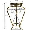 Metalinis stovas 1 gėlių vazonui, metalinis stovas gėlėms, 60 cm