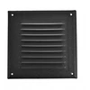Metalinis ventiliacinis kaminų grotelės 17x17cm ral 9005 juodas matinis