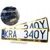 Metalizuoti aukso spalvos chromuoti numerių rėmeliai