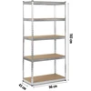 Metalo sandėlio stovas 183 x 90 x 45 cm Humberg HR-700 Sidabras