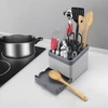 Metaltex Utiltex 230020000 virtuvės įrankių laikiklis, plastikinis, pilkas