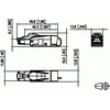 Metz Connect 130e405032-e Rj-45 jungtis laidų jungtys (49,8 x 13,8 x 16,5 mm, juoda, sidabrinė, juoda, sidabrinė, Ip20, -40 – 85 °c; -40 – 85 °c, 5,8 cm)