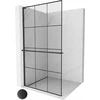 Mexen Kioto+ L Walk-in dušo sienelė su lentyna, 110 x 200 cm, juoda
