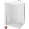 Mexen Kioto Walk-in dušo sienelė 70 x 200 cm rožinio aukso spalvos, 8 mm stiklas