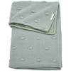 Meyco Baby megztas žieminis velvetinis kūdikio pledukas su mazgais (80% medvilnės ir 20% poliesterio) - universalus, lengvai prižiūrimas, laidus orui, Stone Žalias (75cm x 100cm)