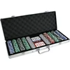 Mgm Games - pokerio žetonų dėklas su 500 žetonų - įvairiaspalvis - 140500 - kortų žaidimas - metalinis - 2–6 žaidėjai - žaidimo kortos - stalo žaidimai - 11,5 g - 56 cm x 21 cm