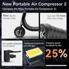 Mi Mijia elektrinis oro siurblys 2 nešiojamas dviračio siurblys oro kompresorius mini elektrinis kompresorinis siurblys (2000 mah baterija, automatinio sustabdymo funkcija, 150 psi, 10,3 bar) automobiliui, dviračiui, motociklui, kamuoliui