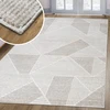 Mia S Teppiche Oku-tex Kilimas svetainei | Harmonia | Kilimas svetainei | Modernus raštas | Geometrinis | Trikampis | Aukštas-žemas efektas | Smėlio spalvos | 60 x 110 cm