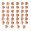 MIC Žalvario karoliukai, atspari danga, rausvas auksas, rifliuoti, 3x2mm, 40vnt