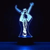 Michael Jackson naktinė lemputė, 3d iliuzijos naktinė lemputė, modernios Led stalinės lempos, 7 spalvų keitimas jutikliniu valdymu Usb įkrovimo apšvietimas