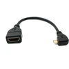 Micro Hdmi į Hdmi kampinis adapteris, 90 laipsnių