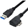 Micro Usb 3.0 90 laipsnių kampu duomenų kabelis su tvirtinimo varžtais, 0.52 m
