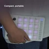 Midi pad valdiklis, būgnų pad mašina, bluetooth usb midi valdiklis su 16 rgb apšvietimo pad'ų, nešiojamas midi valdiklis būgnų pad klaviatūra su 8 priskiriamais mygtukais