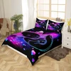 Mielas Axolotlis 220 x 240 cm blizgus animacinis salamandros antklodės užvalkalas paaugliams violetinės mėlynos galaktikos Axolotlis patalynės komplektas Kawaii roplių gyvūnų patalynės komplektas