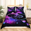 Mielas Axolotlis 220 x 240 cm blizgus animacinis salamandros antklodės užvalkalas paaugliams violetinės mėlynos galaktikos Axolotlis patalynės komplektas Kawaii roplių gyvūnų patalynės komplektas