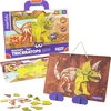 Mieredu Magnetinis dėlionė Triceratops – magnetinis dinozaurų žaidimas vaikams nuo 3 metų – montessori žaislas, motorinius įgūdžius ir koncentraciją – dėlionės padėklas mažiems dinozaurų gerbėjams