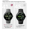 Miimall [2 vnt.] dėklas su ekrano apsauga, skirtas google pixel watch 3, apsauginis dėklas, lengvas itin plonas įbrėžimams atsparus apsauginis dangtelis, skirtas 41 mm pixel watch3 (2024) dėklui, 2 x skaidrus