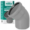 Ventiliatorius Millto kanalizacijos alkūnė 110 mm 45° pvc pp jungtis vamzdžių vandens fitingas