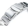 Miltat 20 mm apyrankė, skirta Seiko Skx013, Super-o Solid 316l šlifuotas nerūdijantis plienas, sidabrinė, Classic