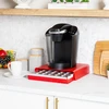 Mind Reader 'hero' stalčius 36 Dolce Gusto / Keurig K-cup/ Verismo / Cbtl kapsulėms, raudonas kavos kapsulių laikymo stalčius