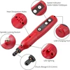 Mini daugiafunkcinis įrankis elektrinis terkšlinis raktas rinkinys Justool akumuliatorinis terkšlinis atsuktuvas rotacinis įrankis 3/8 colio su 2 x 1500 Mah baterijomis 61 Nm su 7 galvutėmis greito įkrovimo akumuliatorinis terkšlinis rinkinys