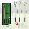Mini golfo dovanos vyrams - rašiklis-fidget, golfo rašiklių rinkinys, 3 golfo lazdų tušinukai, mini stalo žaidimai, juokingas fidget žaislas, idealiai tinka atostogoms, dovanos biurui ir golfo gerbėjams