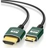 Mini Hdmi į Hdmi kabelis 0.3m, plonas, lankstus, 4k@60hz