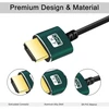Mini Hdmi į Hdmi kabelis 1 m, plonas ir lankstus, 4k@60hz