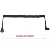 Mini hdmi į hdmi kabelis cerrxian stačiu kampu 90 laipsnių kampu mini spiralinis spiralinis kabelis, palaiko 3d, 1080p hdmi male į hdmi male paauksuotą konverterio adapterį
