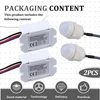 Mini infraraudonųjų spindulių judesio jutiklis, veikimo nuotolis 6 m/360°, pir montuojamas judesio jutiklis ip42 220 v, mažo dizaino jutiklis su prieblandos jutikliu, apšvietimo laikas reguliuojamas montavimui patalpose/lauke, baltas, 2 vnt.
